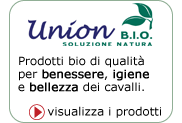 Union Bio, prodotti bio di qualit&agrave; per benessere, igiene e bellezza dei cavalli